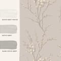 Miniatyrbillede 5 af 6: Laura Ashley - Non woven tapet - Pussy Willow Dove Grey - 10mx52cm