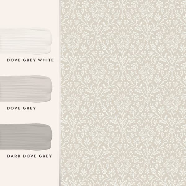 Laura Ashley - Non-woven tapet - Annecy Dove Grey - 10mx52cm