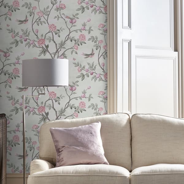 Laura Ashley - Non-woven tapet - Eglantine Eau de Nil - 10mx52cm