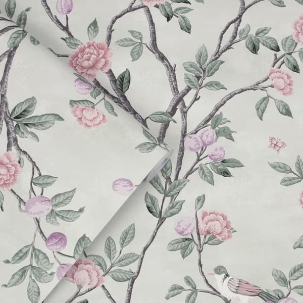 Laura Ashley - Non-woven tapet - Eglantine Eau de Nil - 10mx52cm