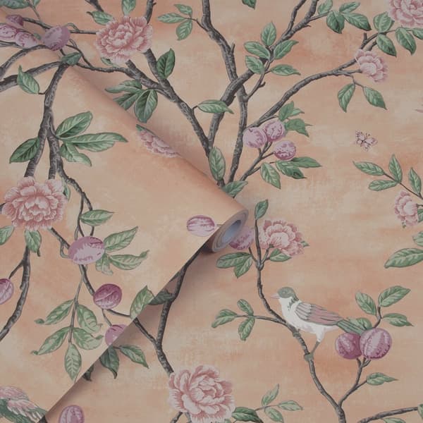 Laura Ashley - Non-woven tapet - Eglantine Blush - 10mx52cm