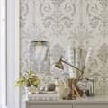Miniatyrbillede 4 af 6: Laura Ashley - Non-woven tapet - Josette Dove Grey & White - 10mx52cm