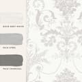 Miniatyrbillede 5 af 6: Laura Ashley - Non-woven tapet - Josette Dove Grey & White - 10mx52cm