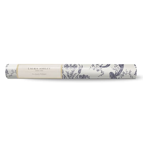 Laura Ashley - Non-woven tapet - Josette Off White & Midnight - 10mx52cm