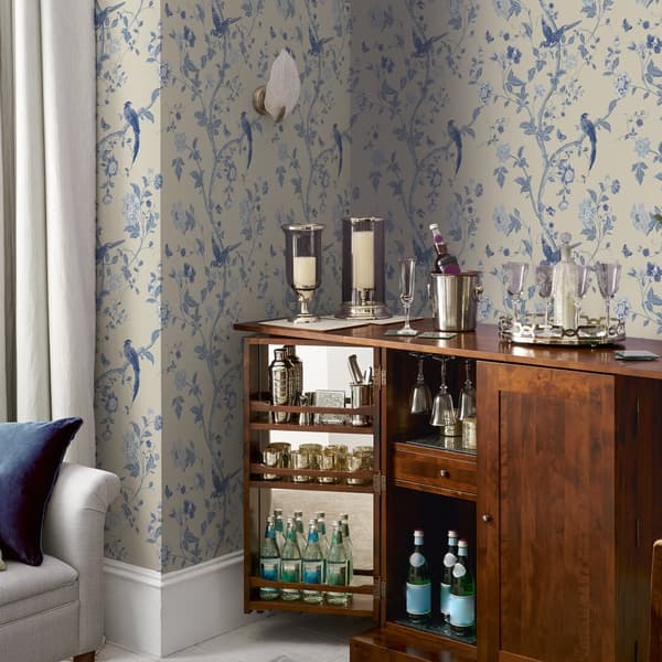 Laura Ashley - Non-woven tapet - Summer Palace Royal Blue - 10mx52cm