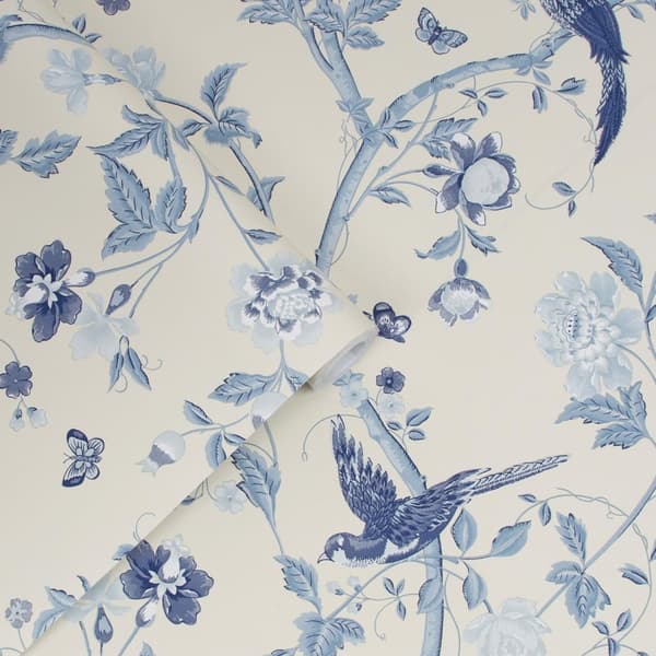 Laura Ashley - Non-woven tapet - Summer Palace Royal Blue - 10mx52cm