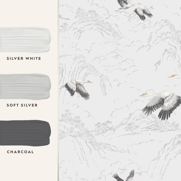 Laura Ashley - Non-woven tapet - Animalia Silver - 10mx52cm