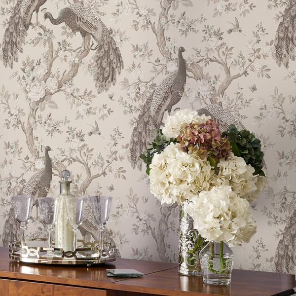 Laura Ashley - Non-woven Tapet - Belvedere Soft Truffle - 10mx52cm