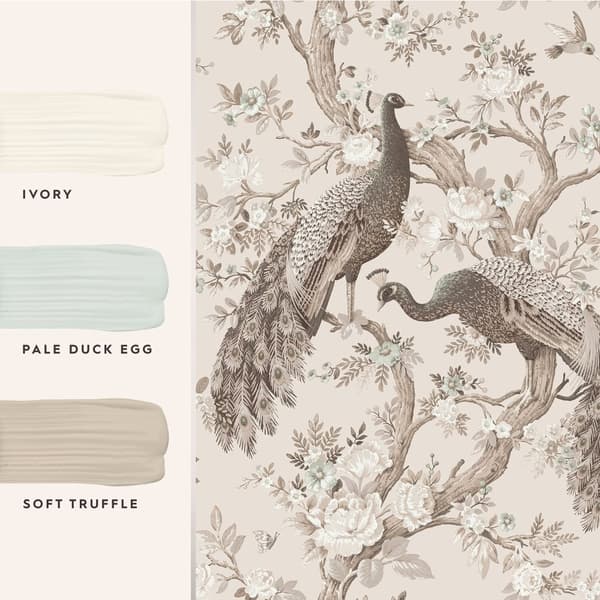 Laura Ashley - Non-woven Tapet - Belvedere Soft Truffle - 10mx52cm