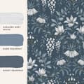 Miniatyrbillede 5 af 5: Laura Ashley - Non-woven tapet - Parterre Dark Seaspray - 10mx52cm