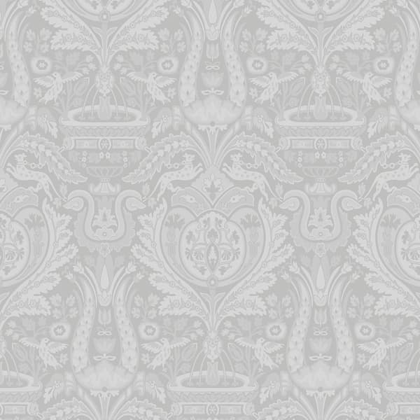 Laura Ashley - Non-woven tapet - Heraldic Damask Slate Grey - 10mx52cm