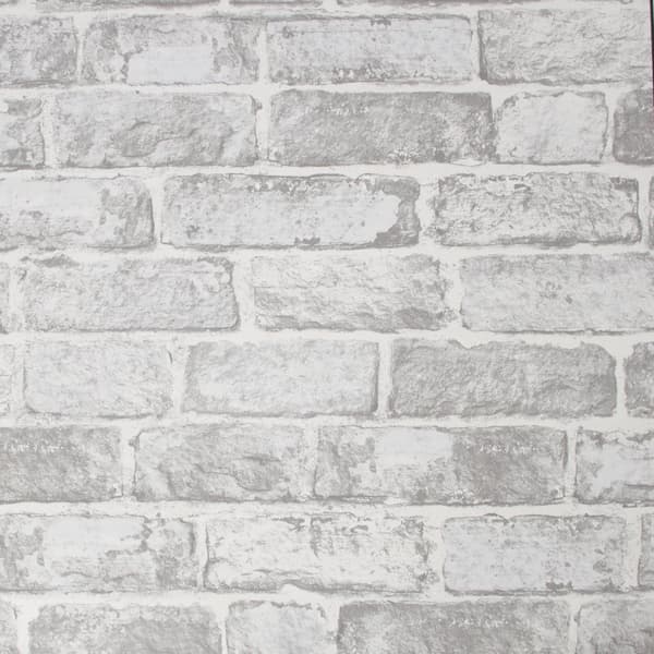 Fresco - Papir Tapet - Stenvæg - Hvid - 10mx53cm