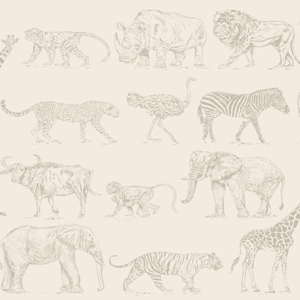 Boutique - Non-woven tapet - Safari Cream - Beige/Roseguld - 10mx53cm
