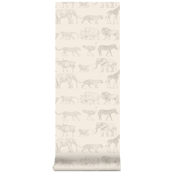 Boutique - Non-woven tapet - Safari Cream - Beige/Roseguld - 10mx53cm