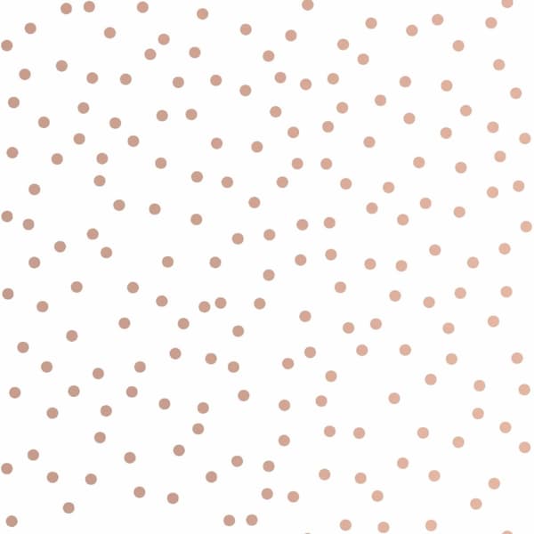 Superfresco Easy - Non-woven tapet - Konfetti - Hvid/Roseguld - 10mx53cm