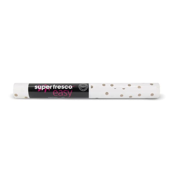 Superfresco Easy - Non-woven tapet - Konfetti - Hvid/Roseguld - 10mx53cm
