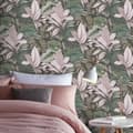 Miniatyrbild 3 av 6: Superfresco Easy - Non-woven tapet - Indra - Grön/Rosa - 10mx52 cm