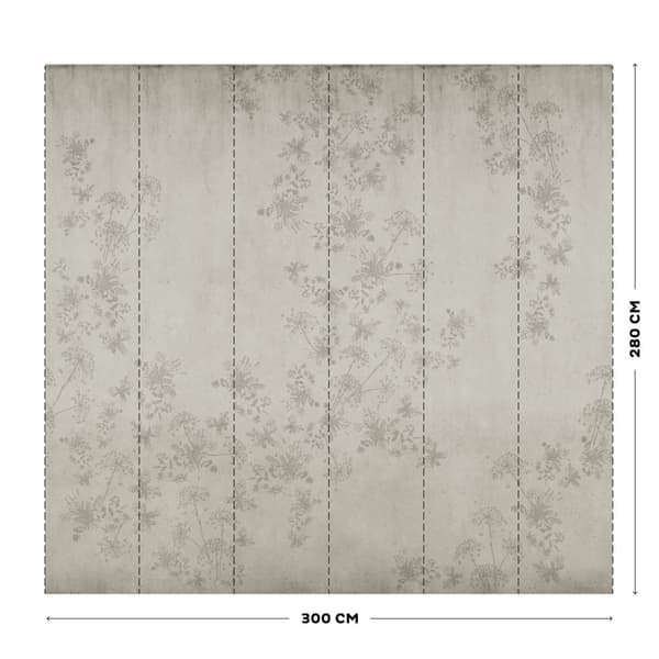 vtwonen - Fototapet - Wild Flower Concrete - 280x300cm