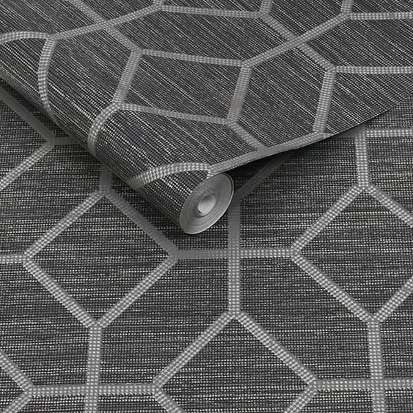 Boutique - Non-woven tapet - Asscher Geo - Onyx - 10mx52cm