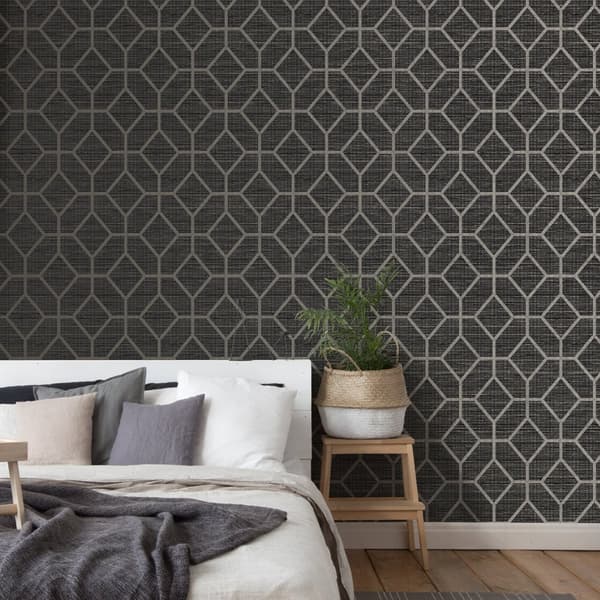 Boutique - Non-woven tapet - Asscher Geo - Onyx - 10mx52cm