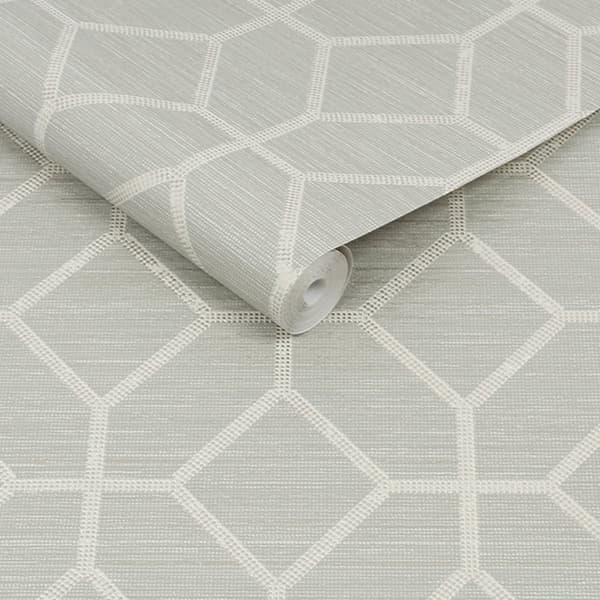 Boutique - Non-woven tapet - Asscher Geo - Pearl - 10mx52cm