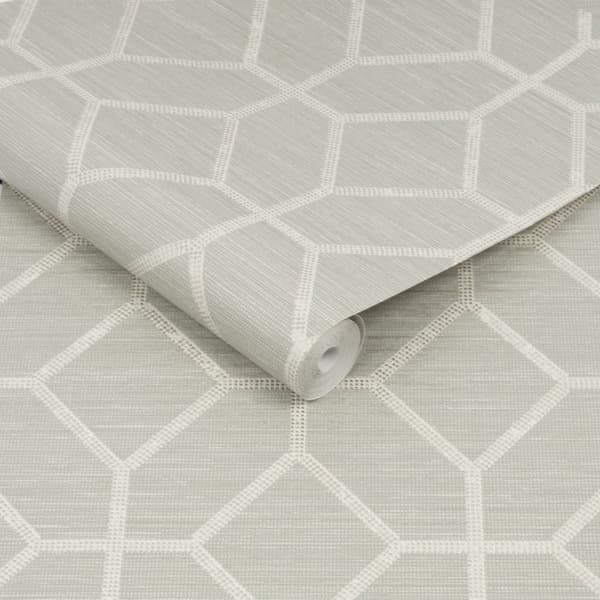 Boutique - Non-woven tapet - Asscher Geo - Sage - 10mx52cm