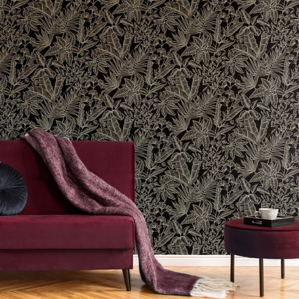 Boutique - Non-woven tapet - Paradise - Onyx - 10mx52cm
