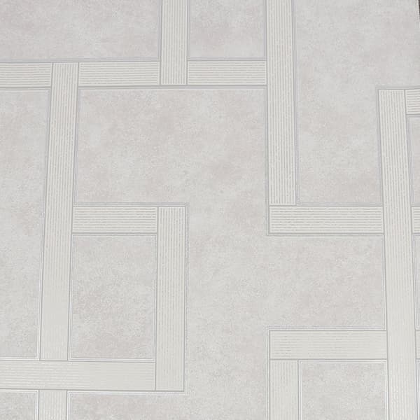 Boutique - Non-woven tapet - Gilded Greek Key - Pearl - 10mx52cm