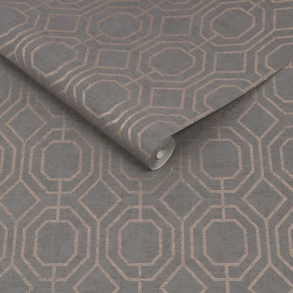 Superfresco Easy - Non-woven tapet - Luxe Geo - Trækul - 10mx52cm