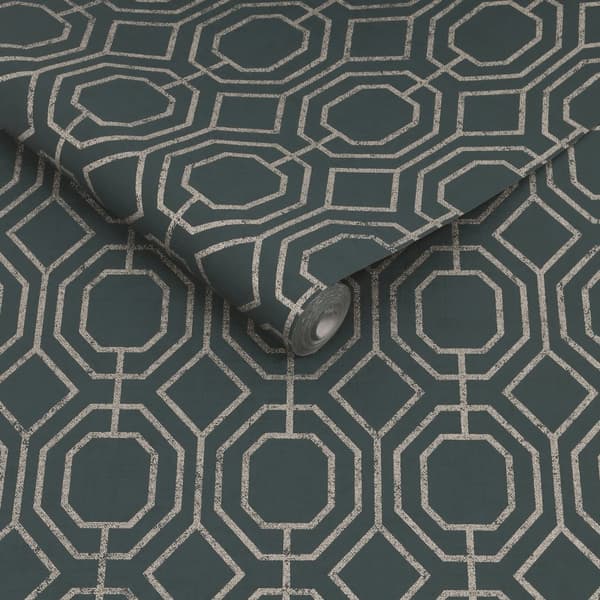 Superfresco Easy - Non-woven tapet - Luxury Geo - Grön - 10mx52cm