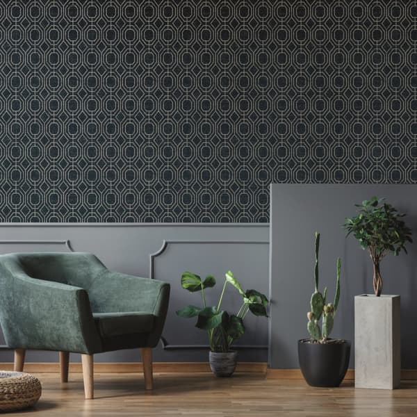 Superfresco Easy - Non-woven tapet - Luxury Geo - Grön - 10mx52cm