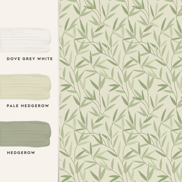 Laura Ashley - Non-woven tapet - Willow Leaf Hedgerow - 10mx52cm