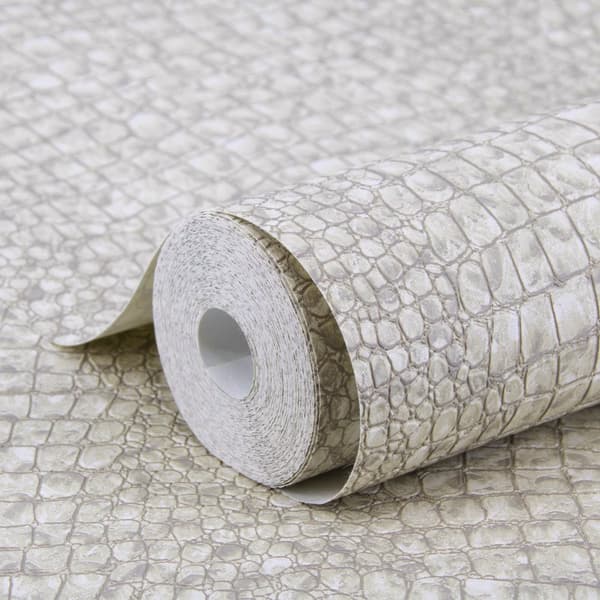 Sublime - Non-woven tapet - Krokodil - Taupe - 10mx52cm