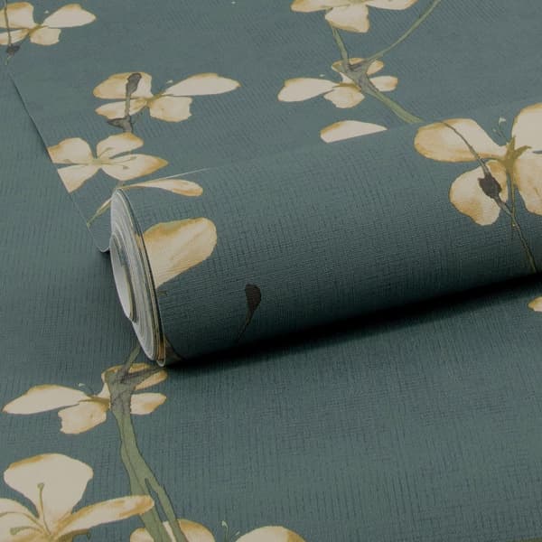 WOW - Non-woven tapet - Blossom - Jade - 10mx52cm
