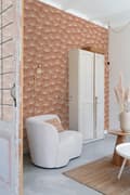 Miniatyrbillede 2 af 6: ESTAhome tapet ginkgoblade terracotta rød 0,53 x 10,05 m