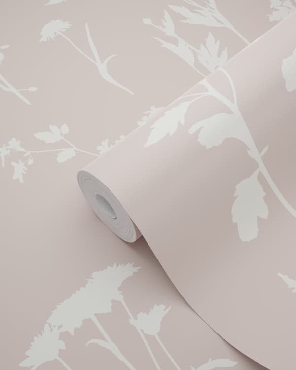 ESTAhome tapet vilda blommor milt rosa 0,53 x 10,05 m