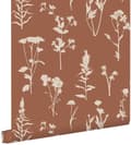 Miniatyrbillede 1 af 6: ESTAhome tapet vilde blomster terracotta rød 0,53 x 10,05 m