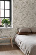 Miniatyrbillede 2 af 8: ESTAhome tapet vintage blomster antikrosa og olivengrønt 0.53 x 10.05 m
