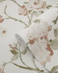 Miniatyrbillede 8 af 8: ESTAhome tapet vintage blomster off-hvidt og antikrosa 0.53 x 10.05 m
