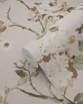 Miniatyrbillede 6 af 6: ESTAhome tapet vintage blomster antikrosa 0.53 x 10.05 m