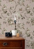 Miniatyrbillede 2 af 6: ESTAhome tapet vintage blomster antikrosa 0.53 x 10.05 m