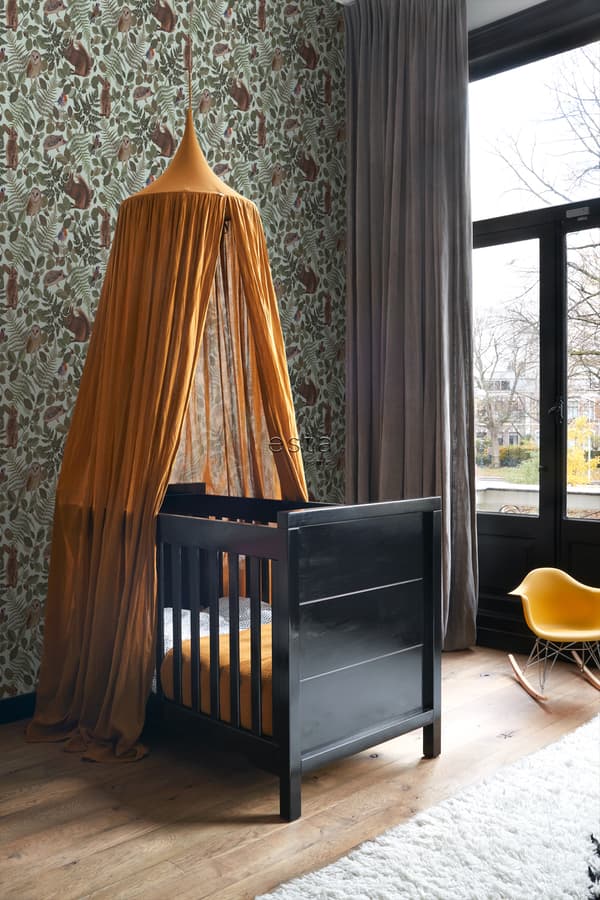 ESTAhome tapet skogens djur mintgrönt och grönt 0.53 x 10.05 m