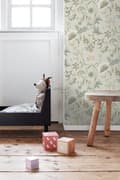 Miniatyrbillede 3 af 7: ESTAhome tapet vintage blomster sandfarvet 0.53 x 10.05 m