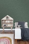 Miniatyrbild 5 av 7: ESTAhome tapet prickar mörkgrönt och guld 0,53 x 10,05 m