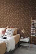 Miniatyrbild 3 av 8: ESTAhome tapet blommor rostbrunt och rosa 53 cm x 10,05 m