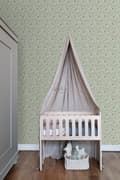 Miniatyrbillede 5 af 6: ESTAhome tapet blomster gråligtgrønt 50 cm x 9 m