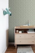 Miniatyrbillede 2 af 6: ESTAhome tapet blomster gråligtgrønt 50 cm x 9 m