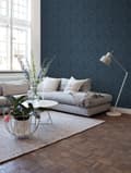 Miniatyrbillede 4 af 5: ESTAhome tapet blomster mørkeblåt 53 cm x 10,05 m