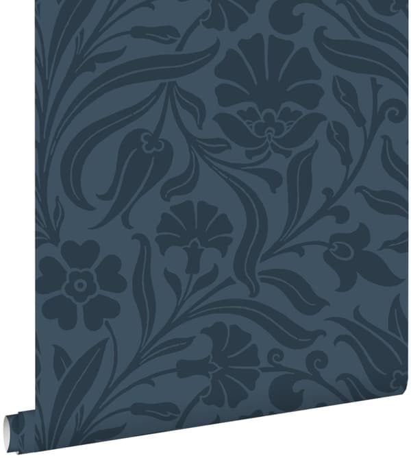 ESTAhome tapet blomster mørkeblåt 53 cm x 10,05 m