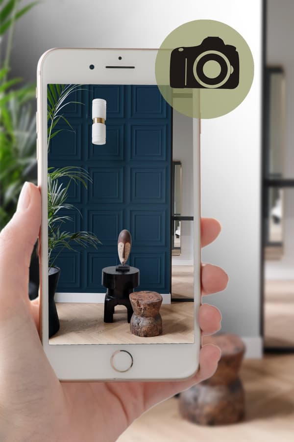 Origin Wallcoverings tapet väggpanel mörkblått 53 cm x 10,05 m